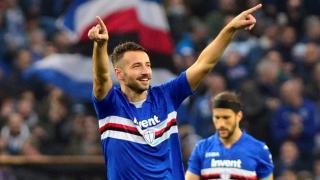 Sampdoria player celebrates goal